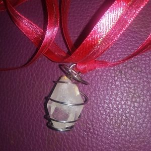 Quartz crystal necklace